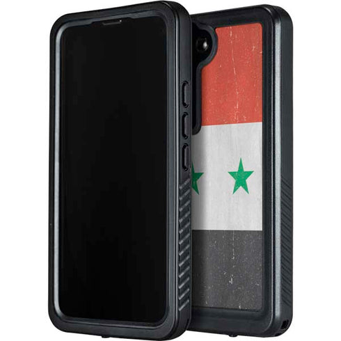 Syria Flag Distressed Galaxy S24 Plus Waterproof Case